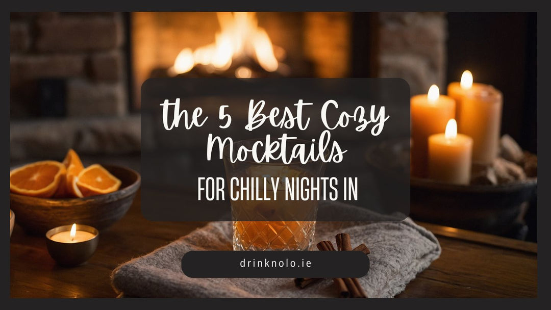 cozy mocktails for a chilly night in image of fireplace