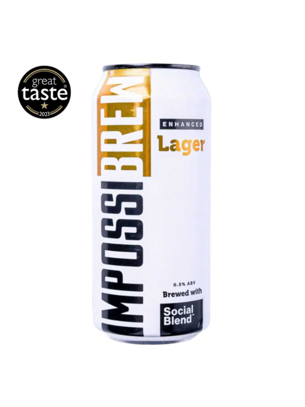 IMPOSSIBREW® Enhanced Lager [Pack of 4 x 440ml Cans]