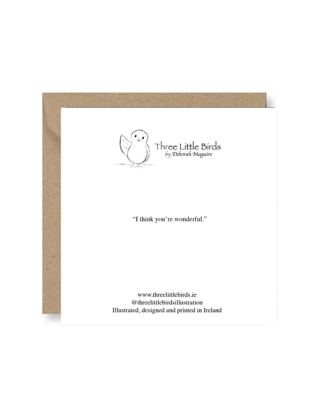 I think you're wonderful - Greeting Card - DrinkNolo.ie