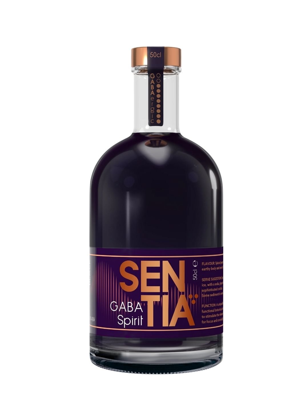 Sentia Black Alcohol-Free Gaba Spirit [500ml] - DrinkNolo.ie